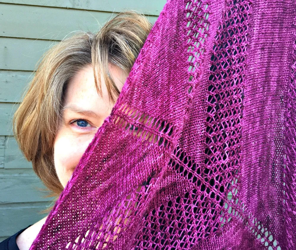 Simple Treasures Lace Shawl, Knitting Pattern for Sock Yarn