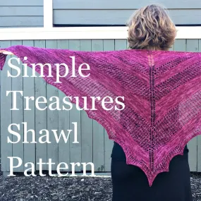 Simple Treasures Lace Shawl, Knitting Pattern for Sock Yarn