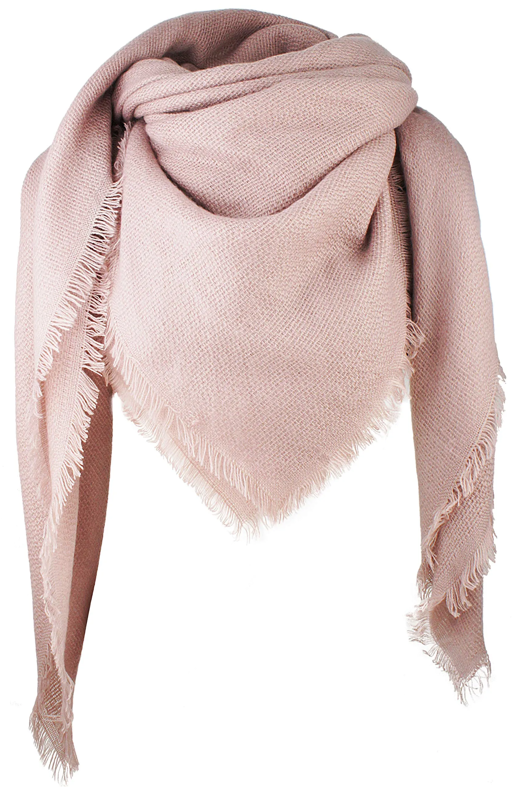 Soft Classic Luxurious Blanket Solid Color Square Scarf Wrap