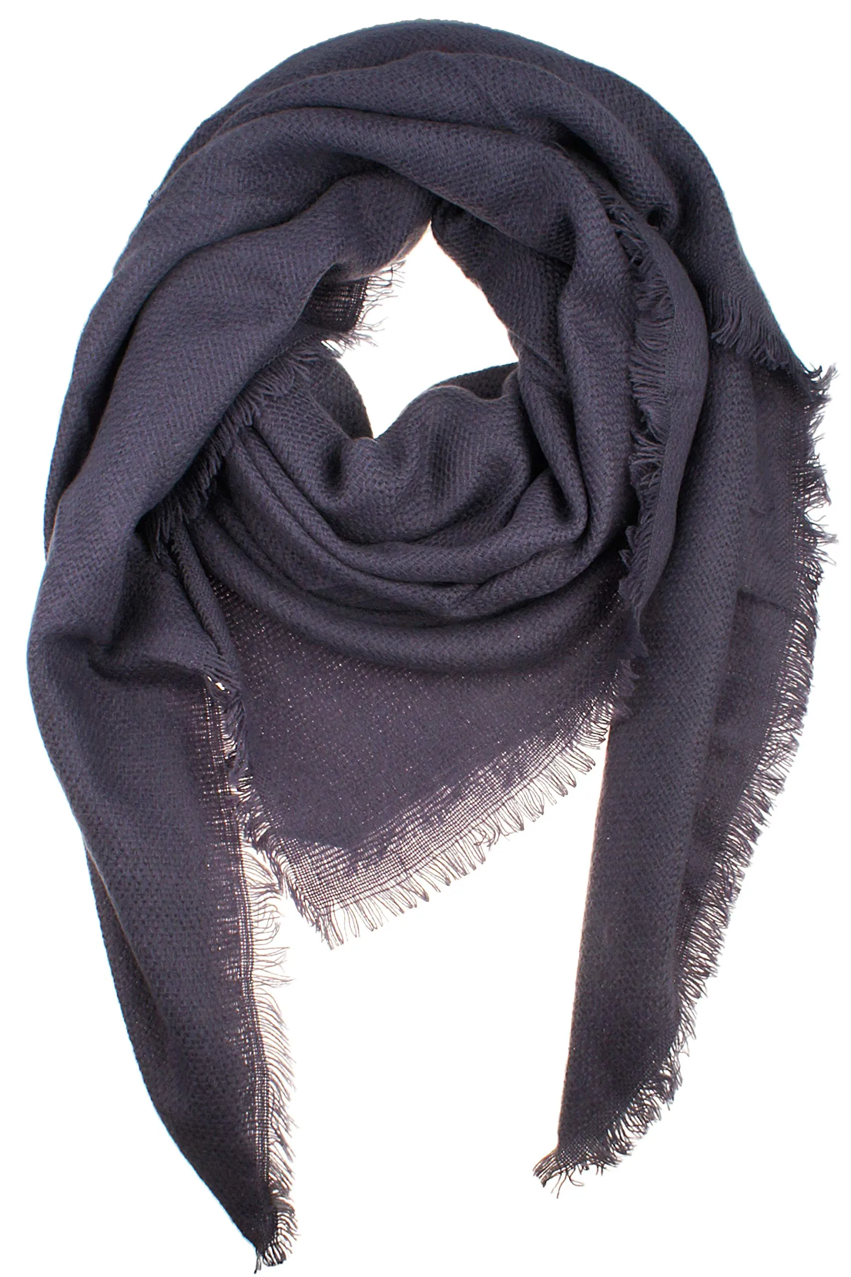 Soft Classic Luxurious Blanket Solid Color Square Scarf Wrap