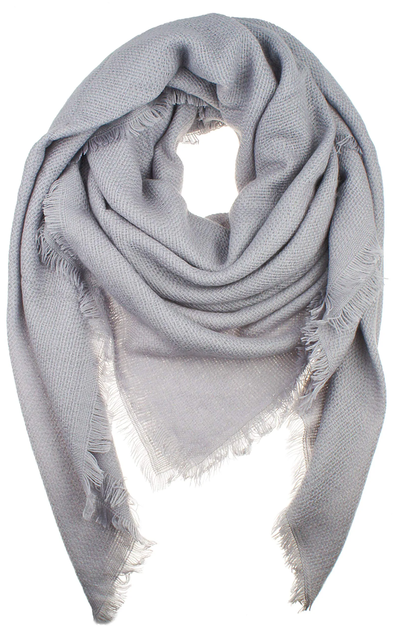 Soft Classic Luxurious Blanket Solid Color Square Scarf Wrap