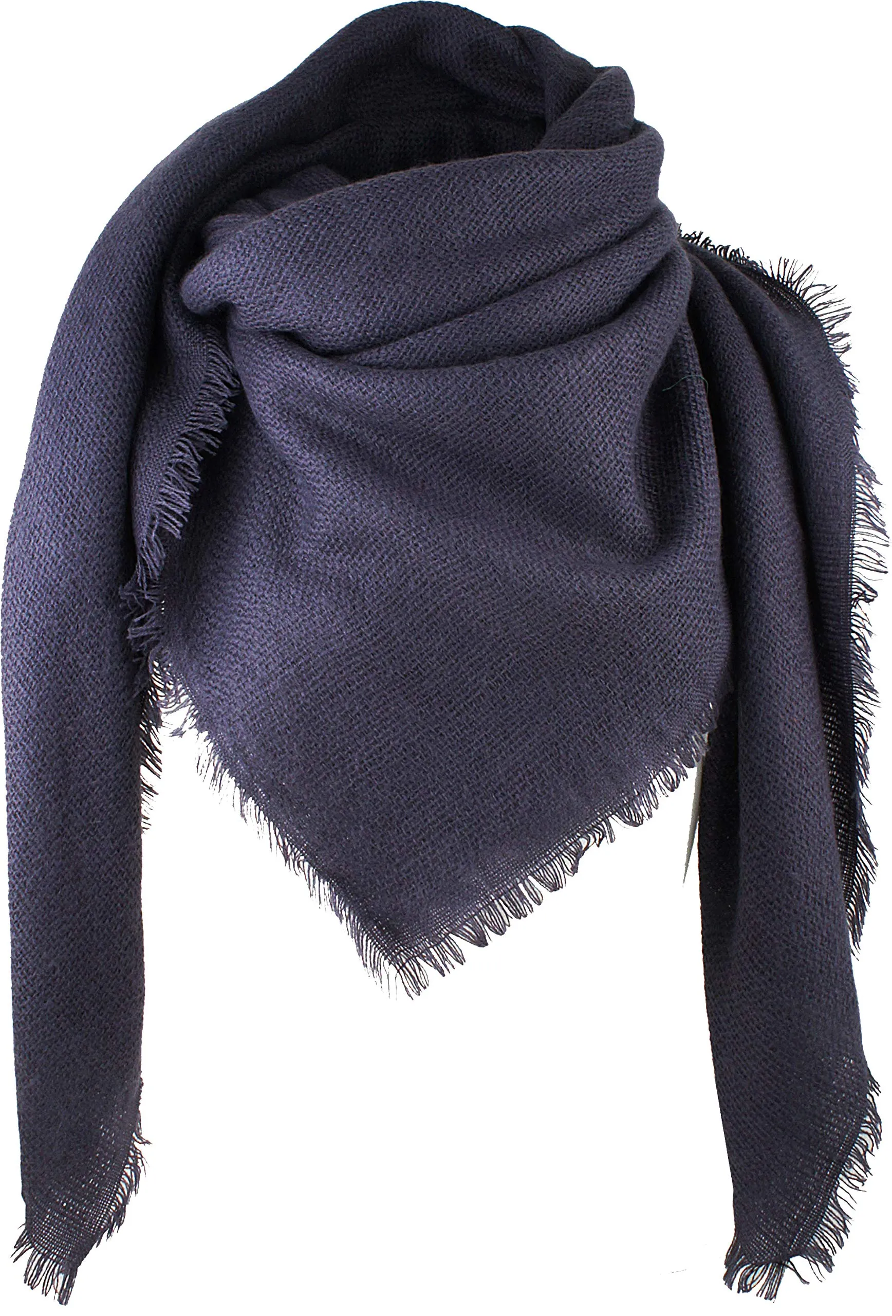 Soft Classic Luxurious Blanket Solid Color Square Scarf Wrap