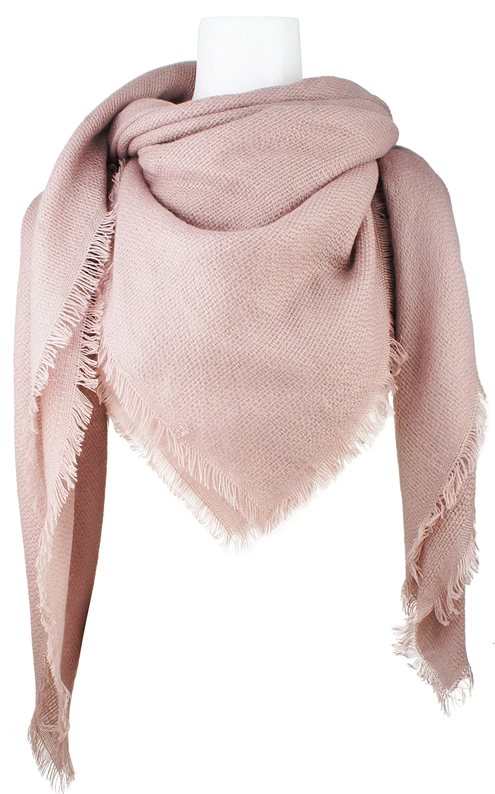 Soft Classic Luxurious Blanket Solid Color Square Scarf Wrap