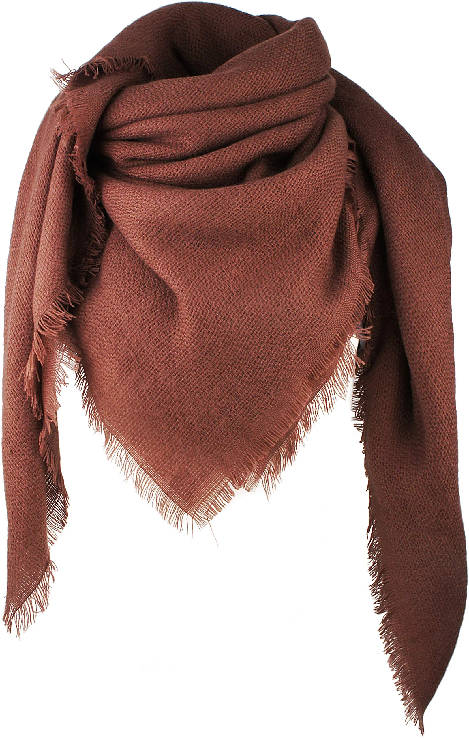 Soft Classic Luxurious Blanket Solid Color Square Scarf Wrap