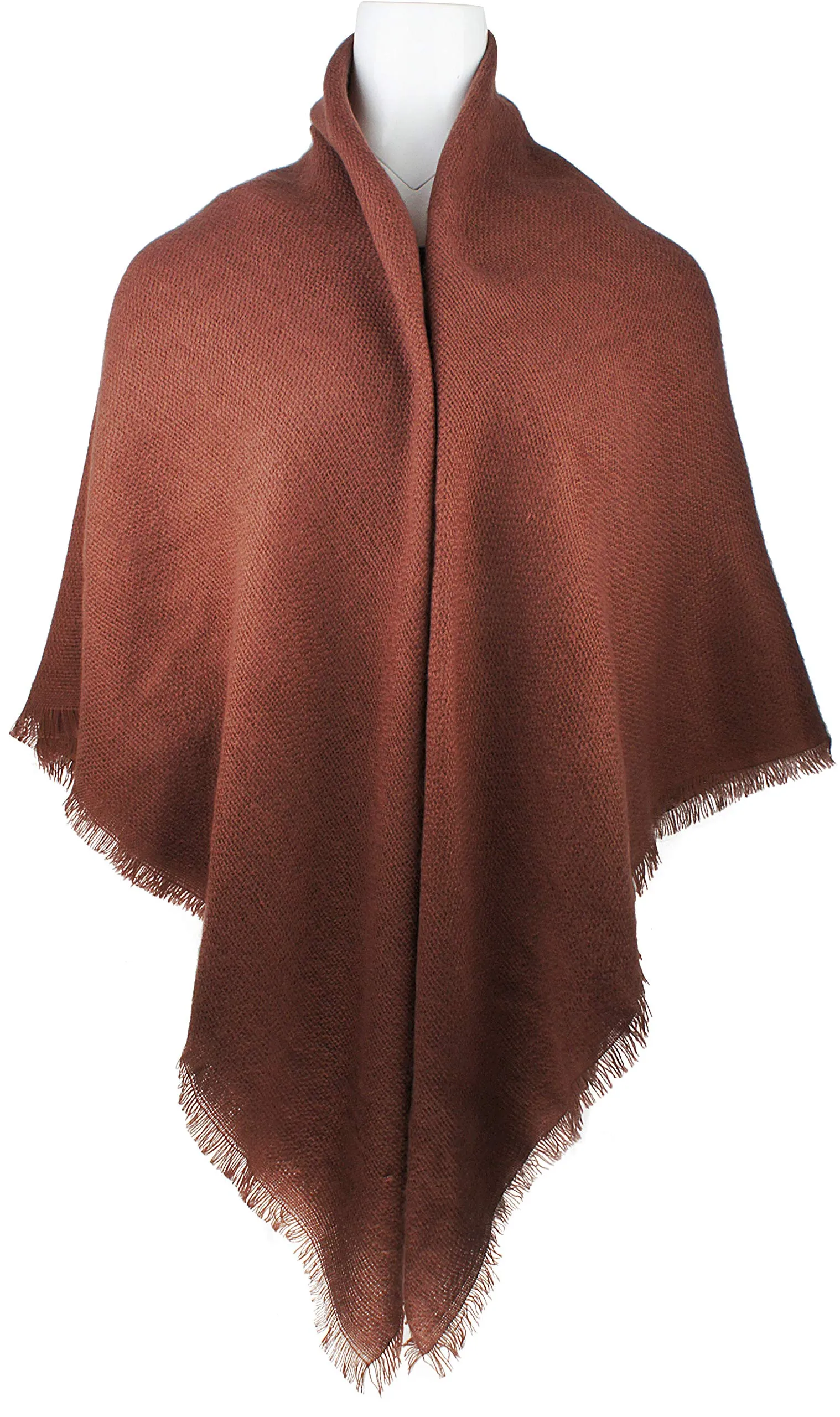 Soft Classic Luxurious Blanket Solid Color Square Scarf Wrap