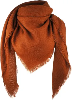 Soft Classic Luxurious Blanket Solid Color Square Scarf Wrap