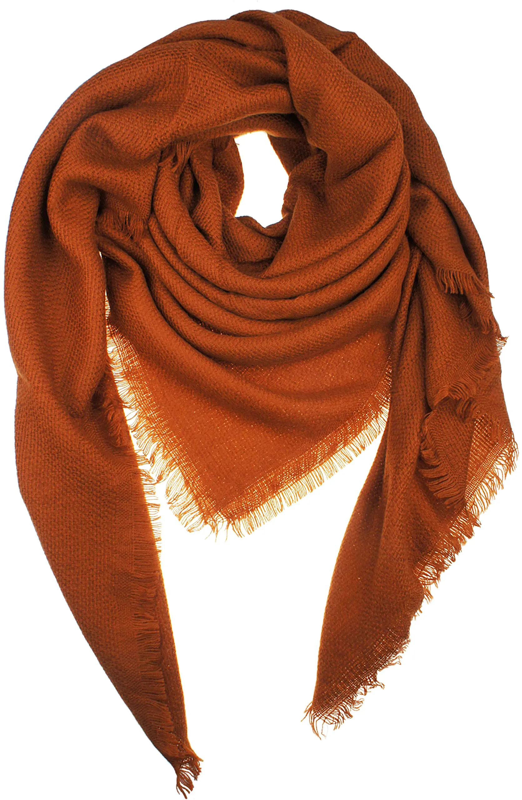 Soft Classic Luxurious Blanket Solid Color Square Scarf Wrap