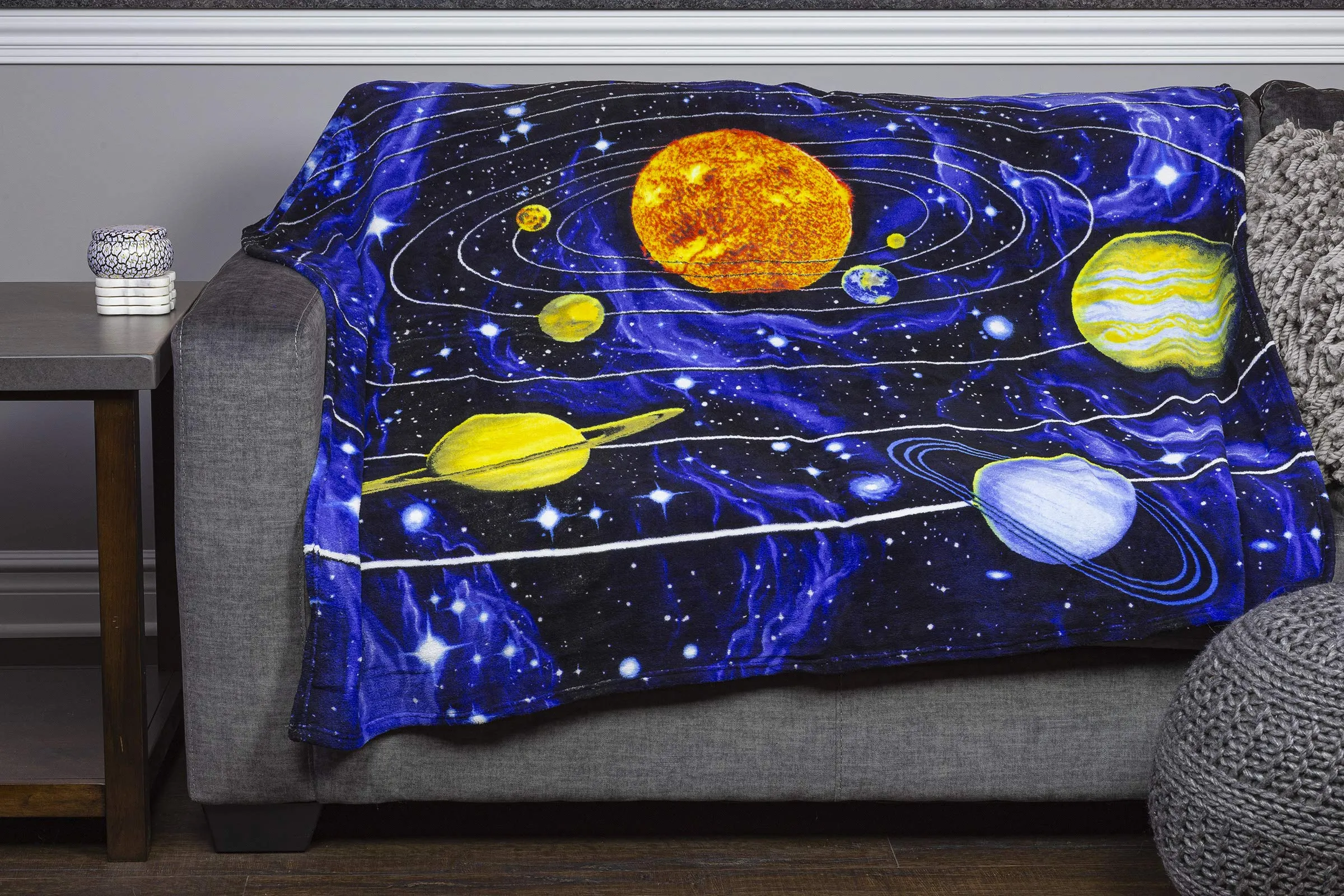 Solar System Super Soft Plush Fleece Throw Blanket