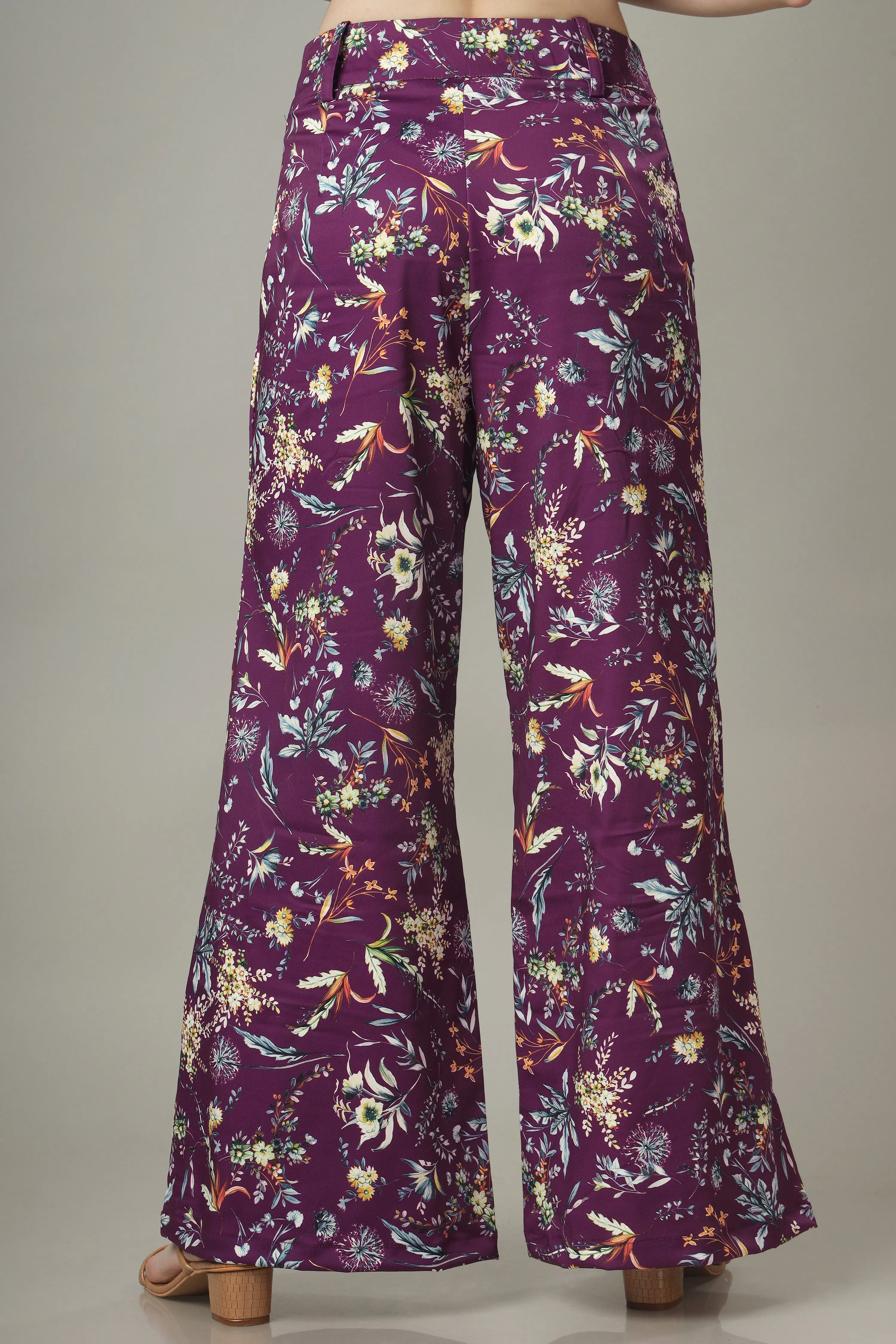 Stay In Vogue With Our Floral Flared Pants