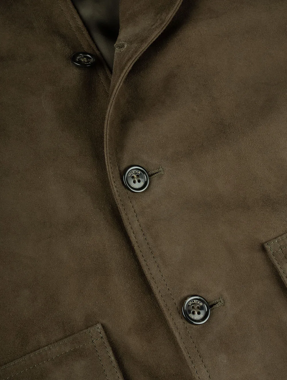 Suede Bomber Jacket Muschio Green