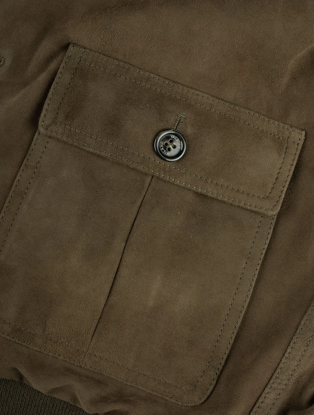 Suede Bomber Jacket Muschio Green