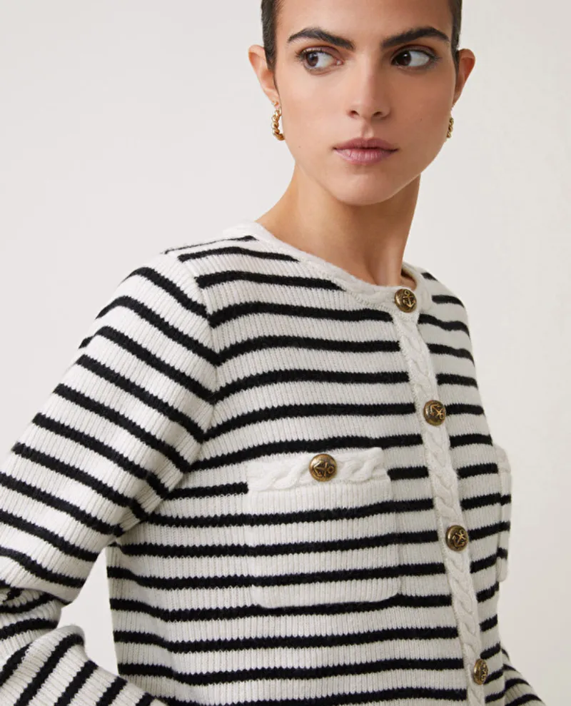 Suncoo Gabriel Striped Cardigan