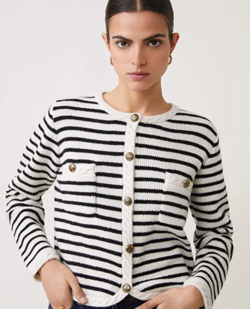 Suncoo Gabriel Striped Cardigan