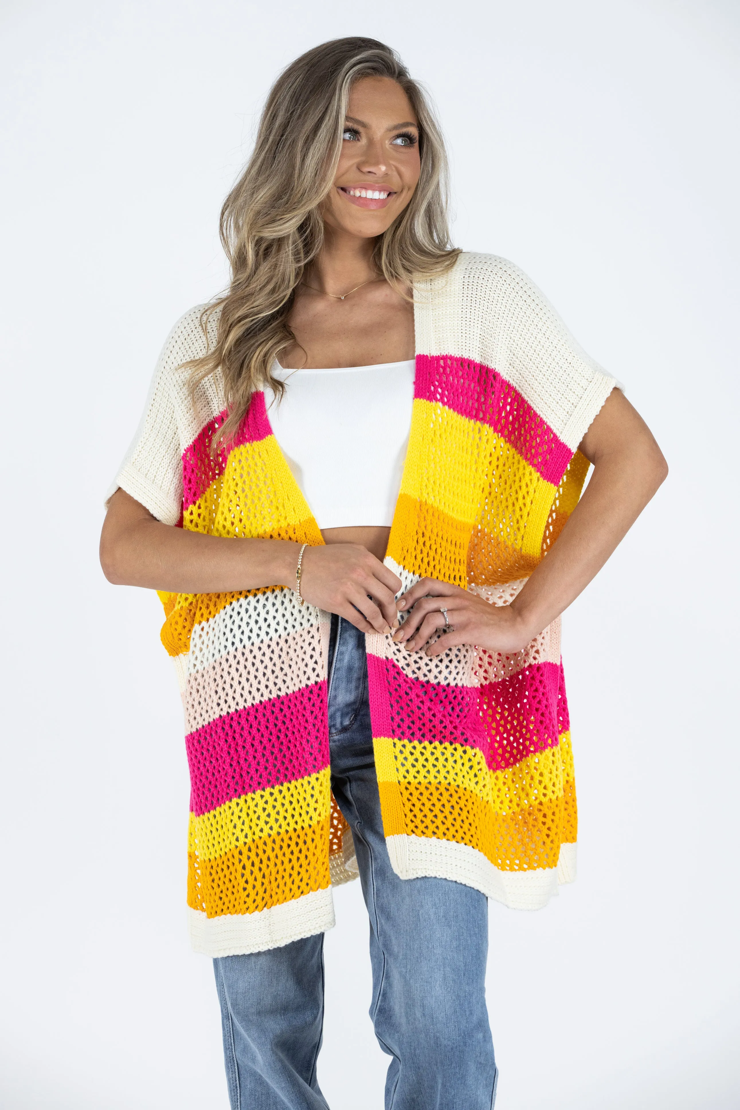 Sunrise and Sunset Short Sleeve Cardigan