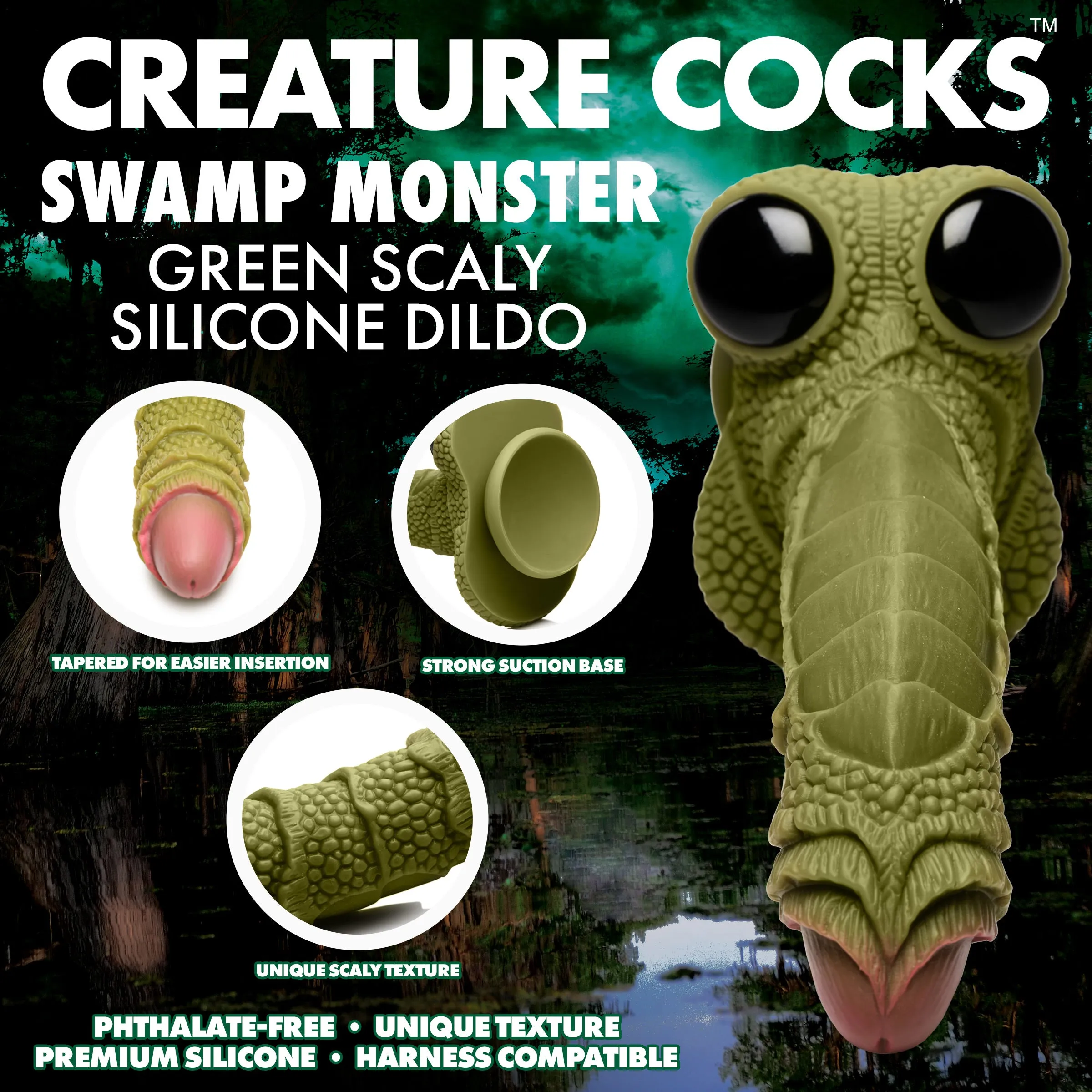 Swamp Monster  Scaly Silicone Dildo