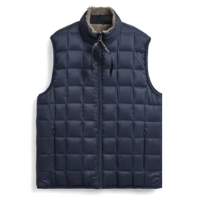 Taion Down Boa Reversible Vest Dark Navy / Beige