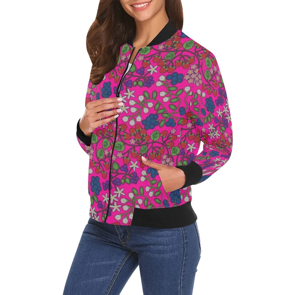 Takwakin Harvest Blush All Over Print Bomber Jacket for Women