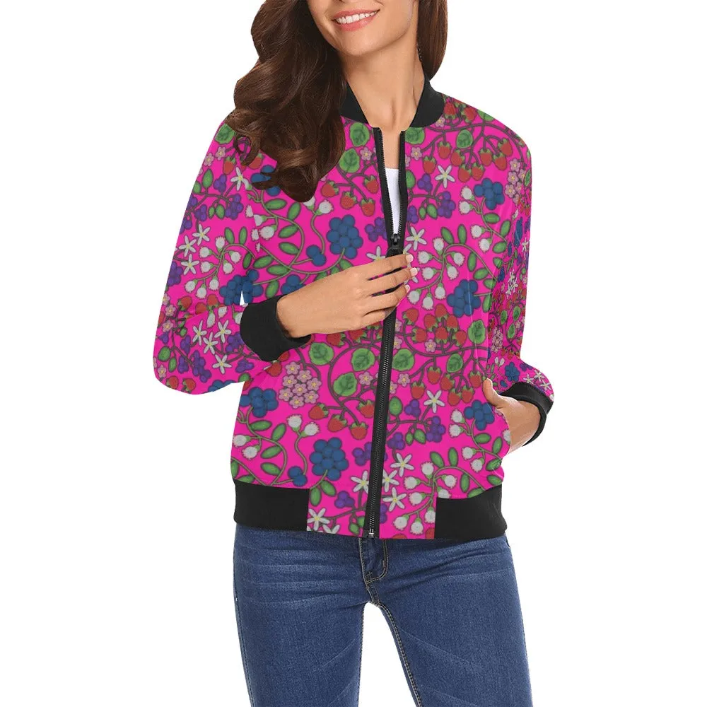 Takwakin Harvest Blush All Over Print Bomber Jacket for Women