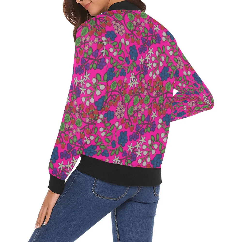 Takwakin Harvest Blush All Over Print Bomber Jacket for Women