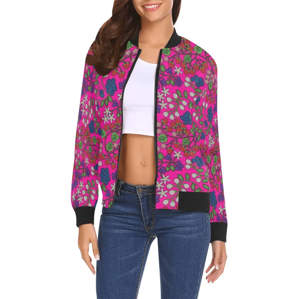 Takwakin Harvest Blush All Over Print Bomber Jacket for Women