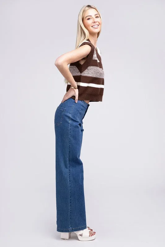 TEEK - Brown Striped Pattern Sweater Vest