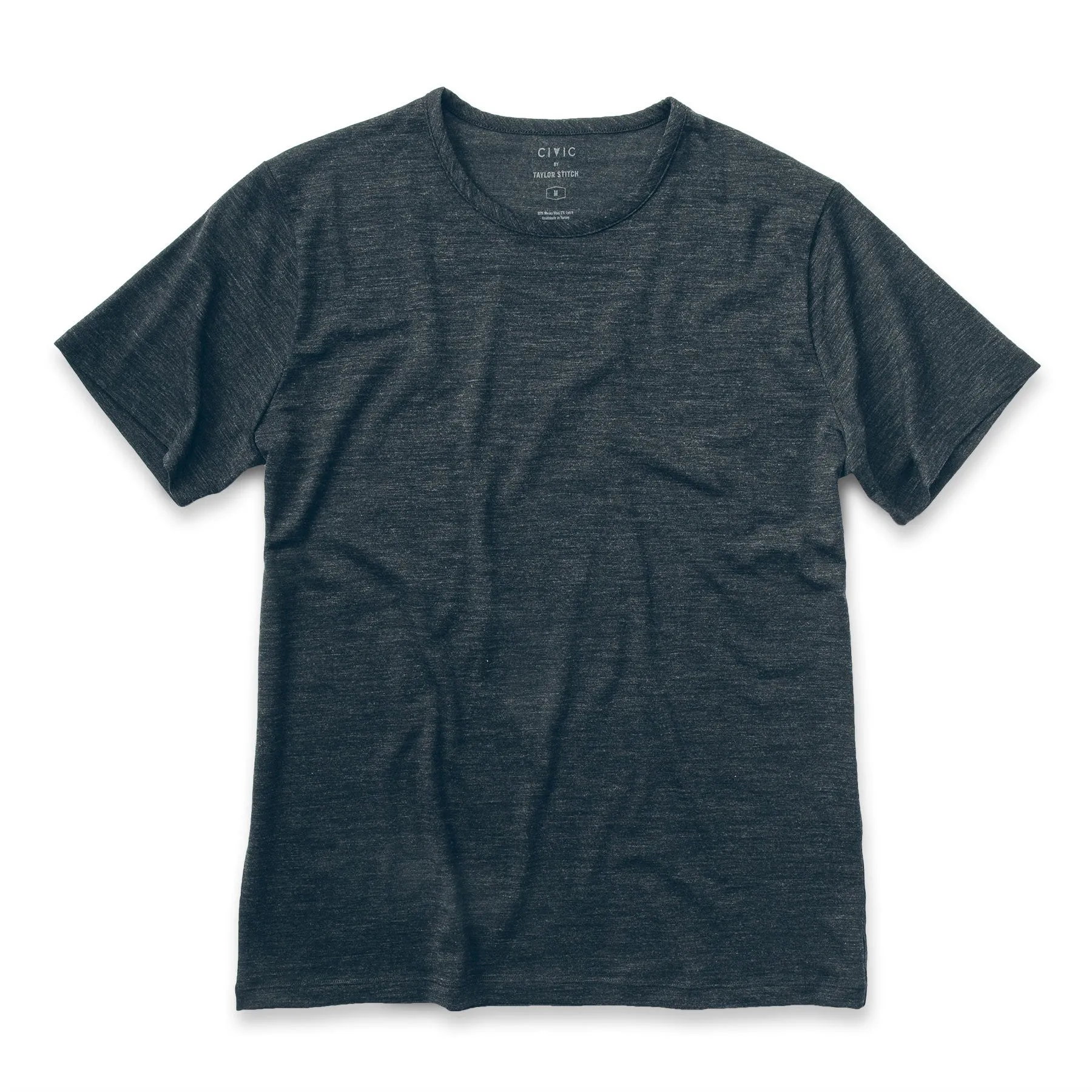 The Antoni Tee in Heather Black