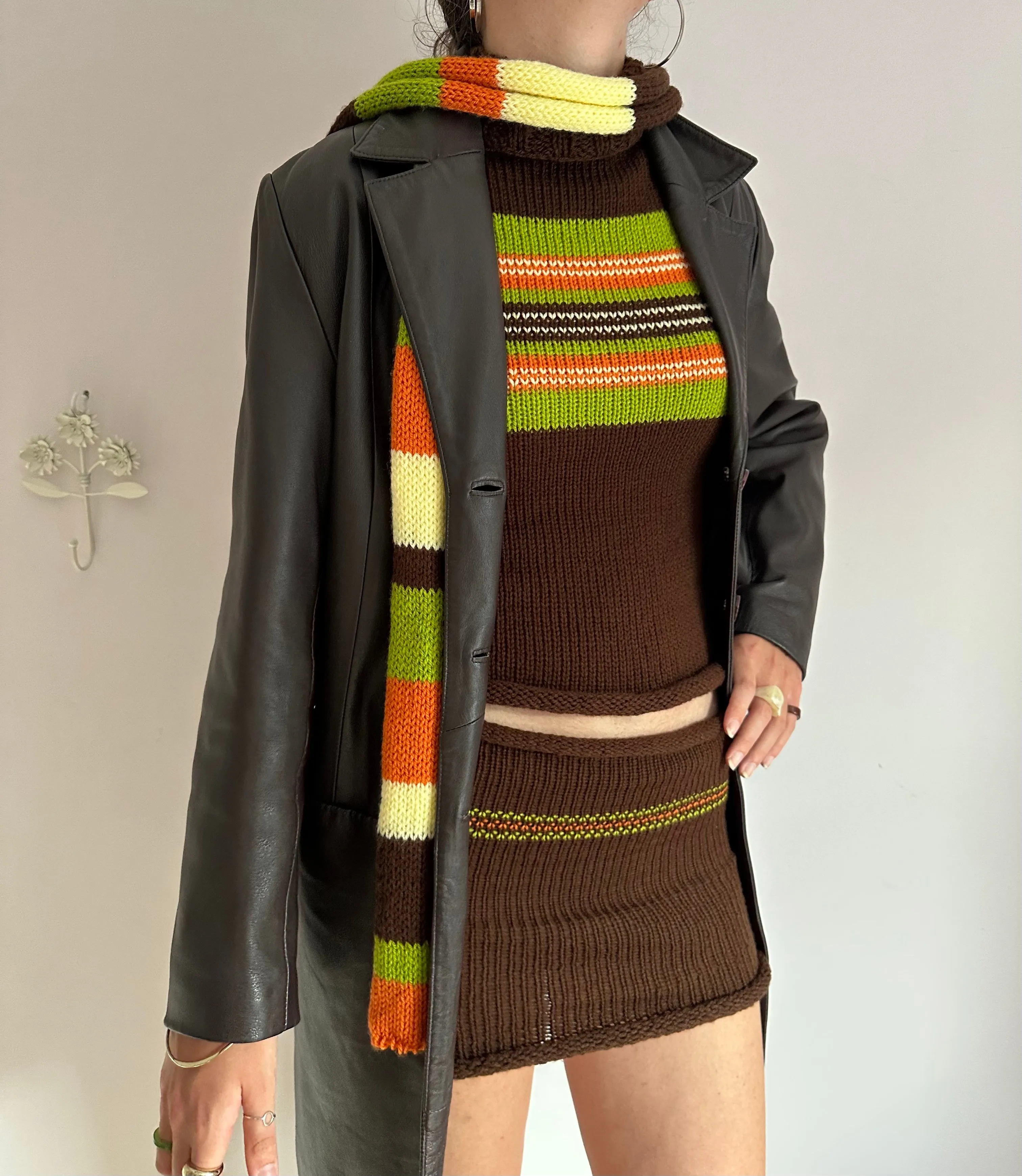 The Linea Vest - striped turtleneck knit vest