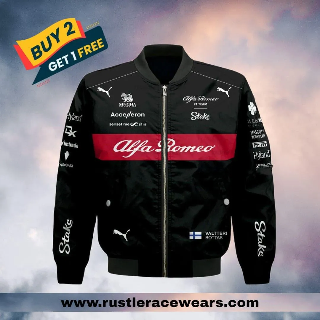 Valtteri Bottas 2023 Alfa Romeo F1 Team Stake Bomber Jacket