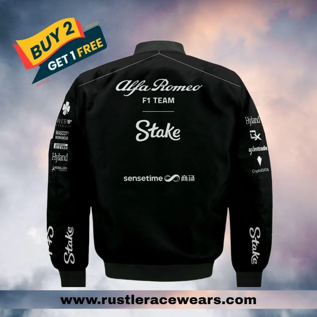 Valtteri Bottas 2023 Alfa Romeo F1 Team Stake Bomber Jacket