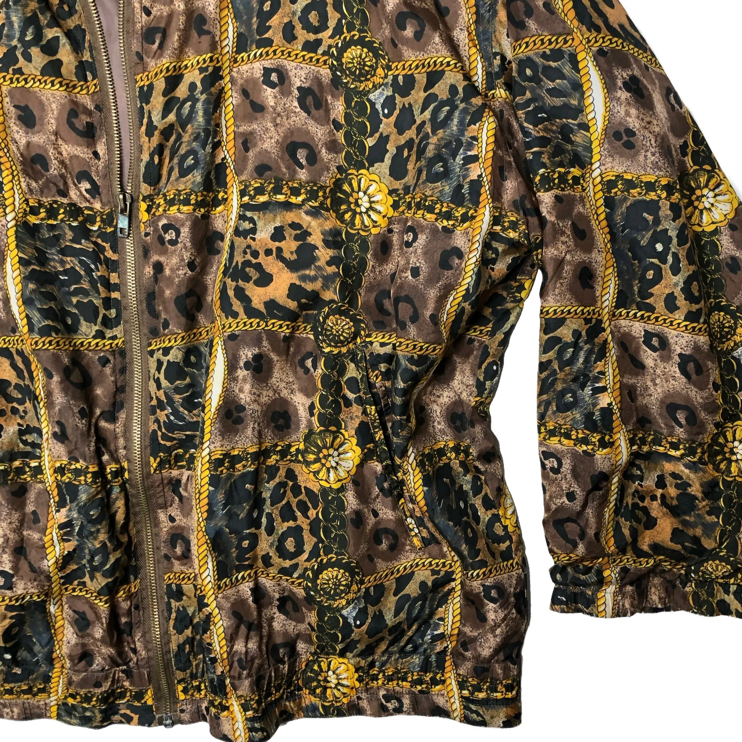 VINTAGE ANIMAL PRINT BOMBER JACKET