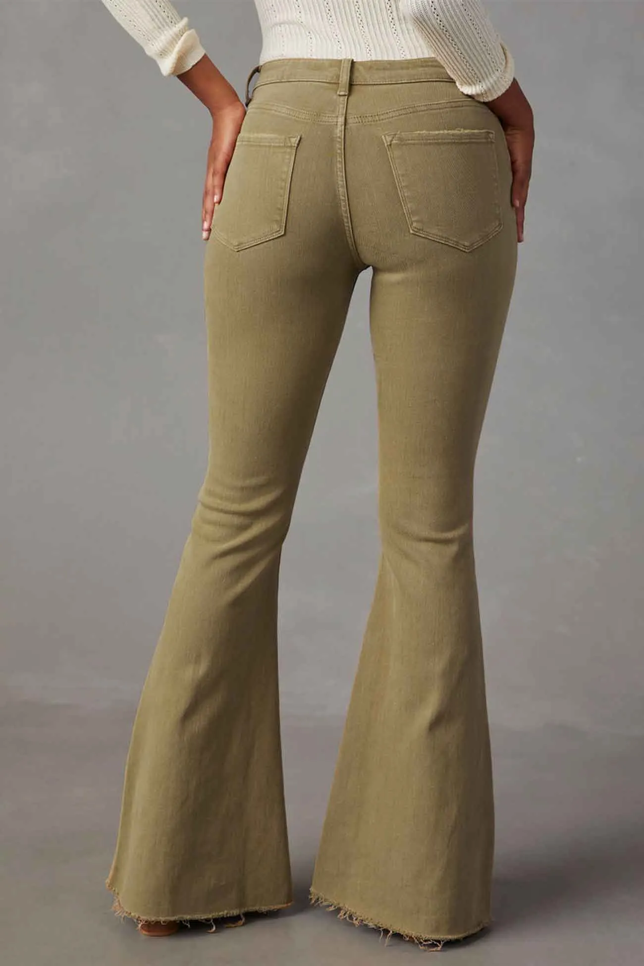 Vintage Mid Rise Flared Jeans