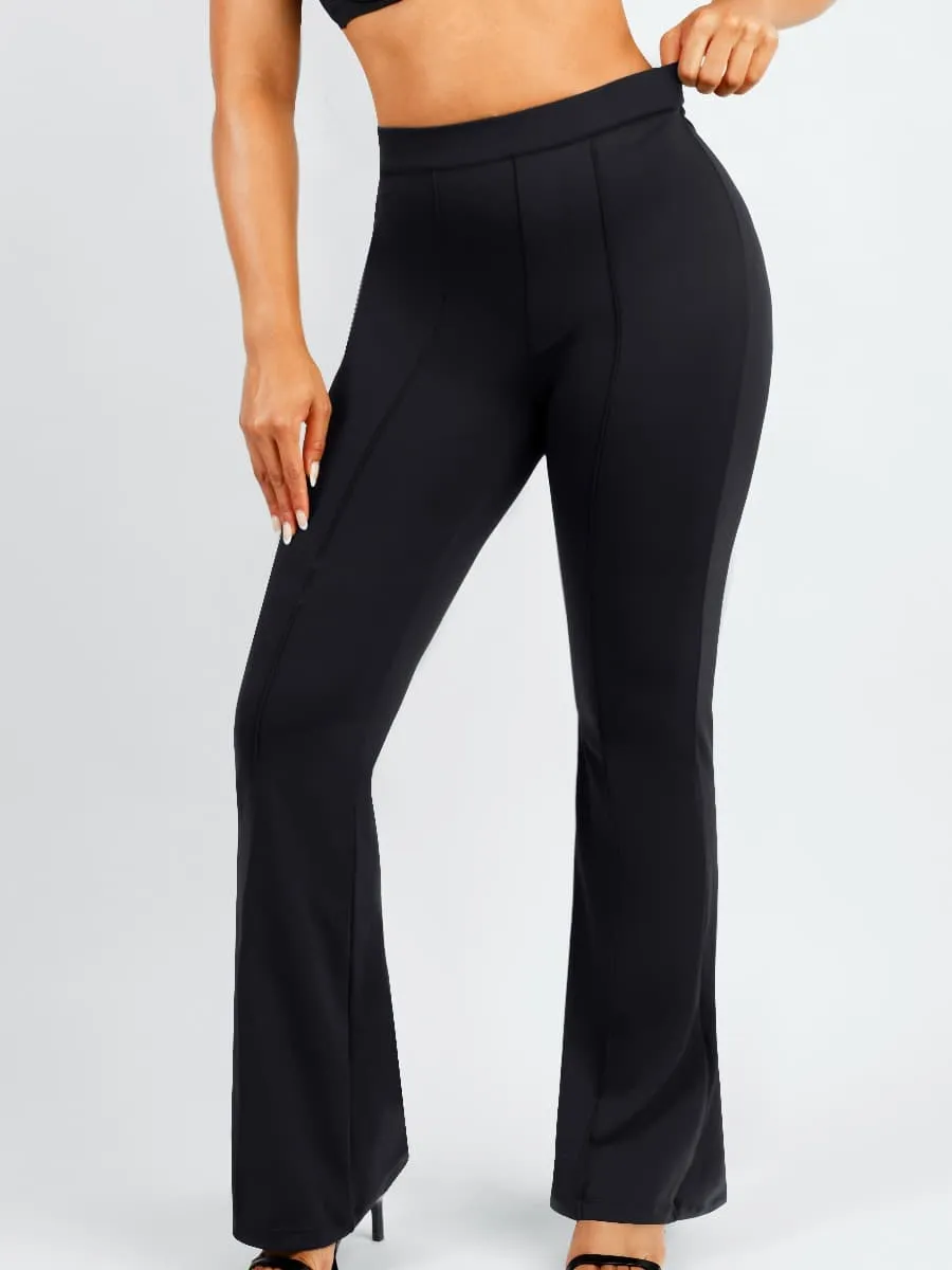 Wholesale High Waist Trimming Tummy Tuck Leg Shaping Flare Pants