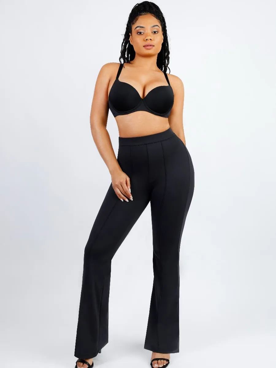 Wholesale High Waist Trimming Tummy Tuck Leg Shaping Flare Pants