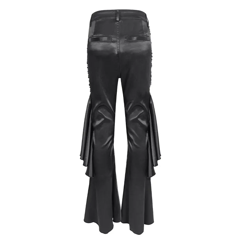 Women's Gothic Lace Floral Flared Pants