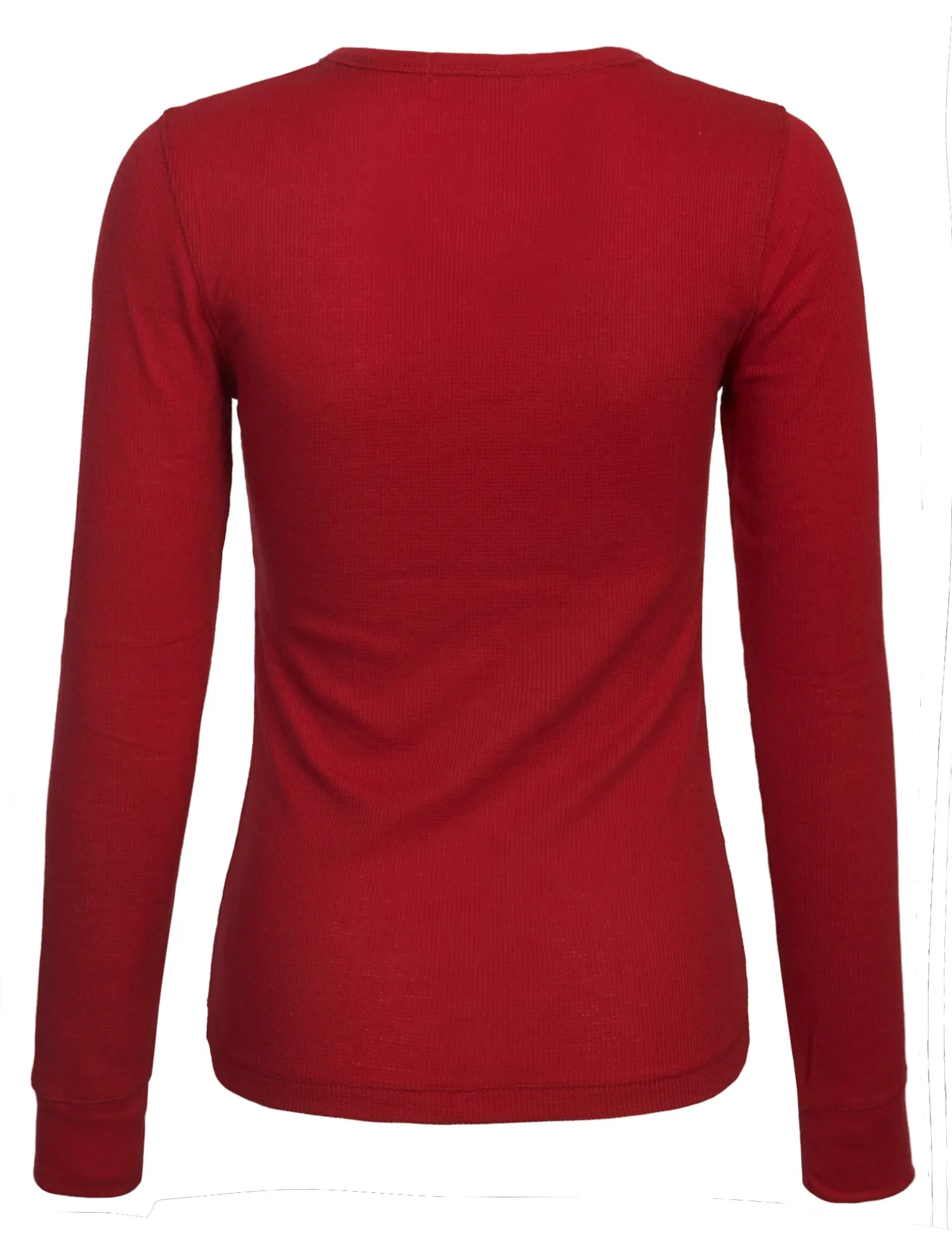 Womens Long sleeve Plain Basic Crew Neck Cotton Thermal T Shirt Top (S-3X)