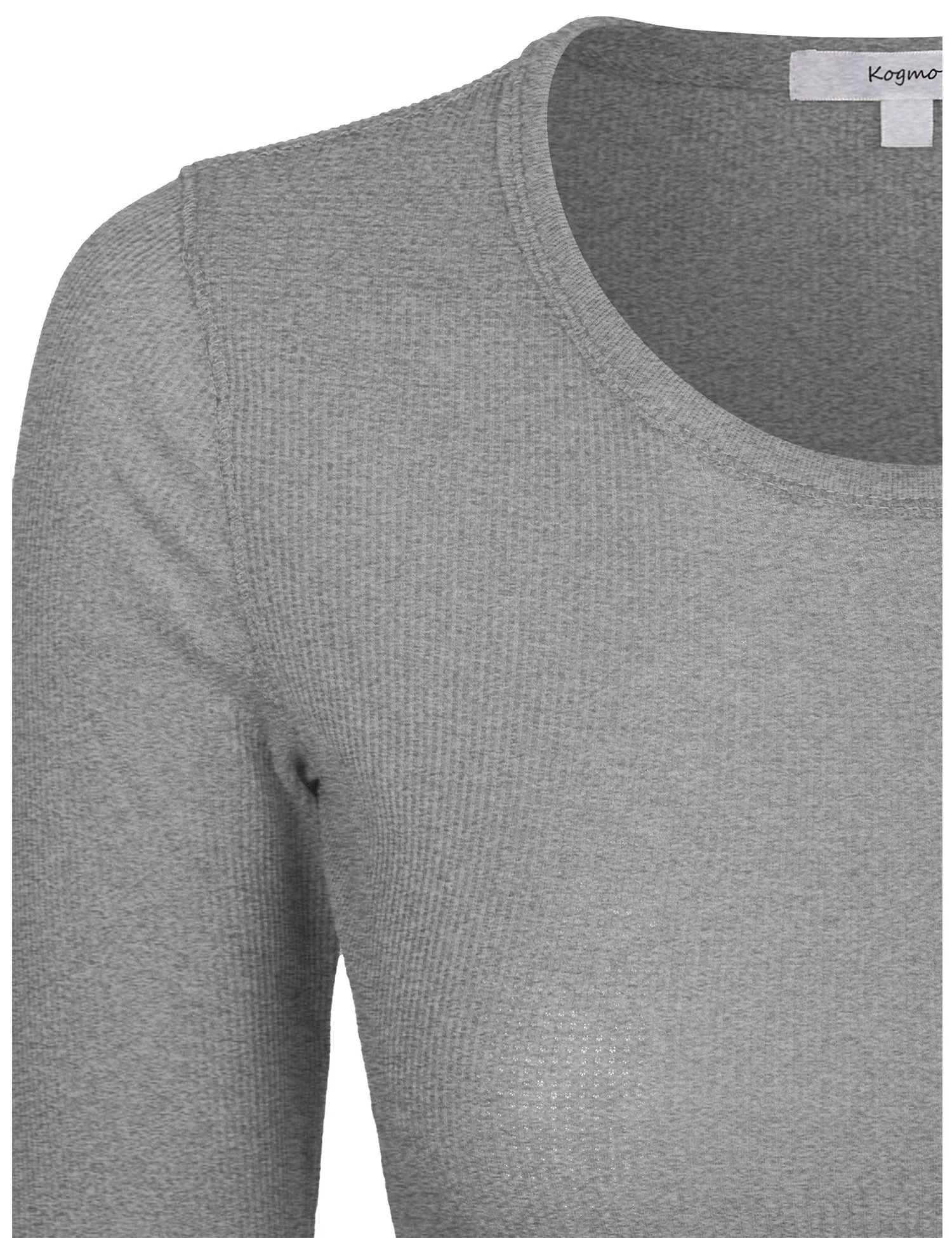 Womens Long sleeve Plain Basic Crew Neck Cotton Thermal T Shirt Top (S-3X)