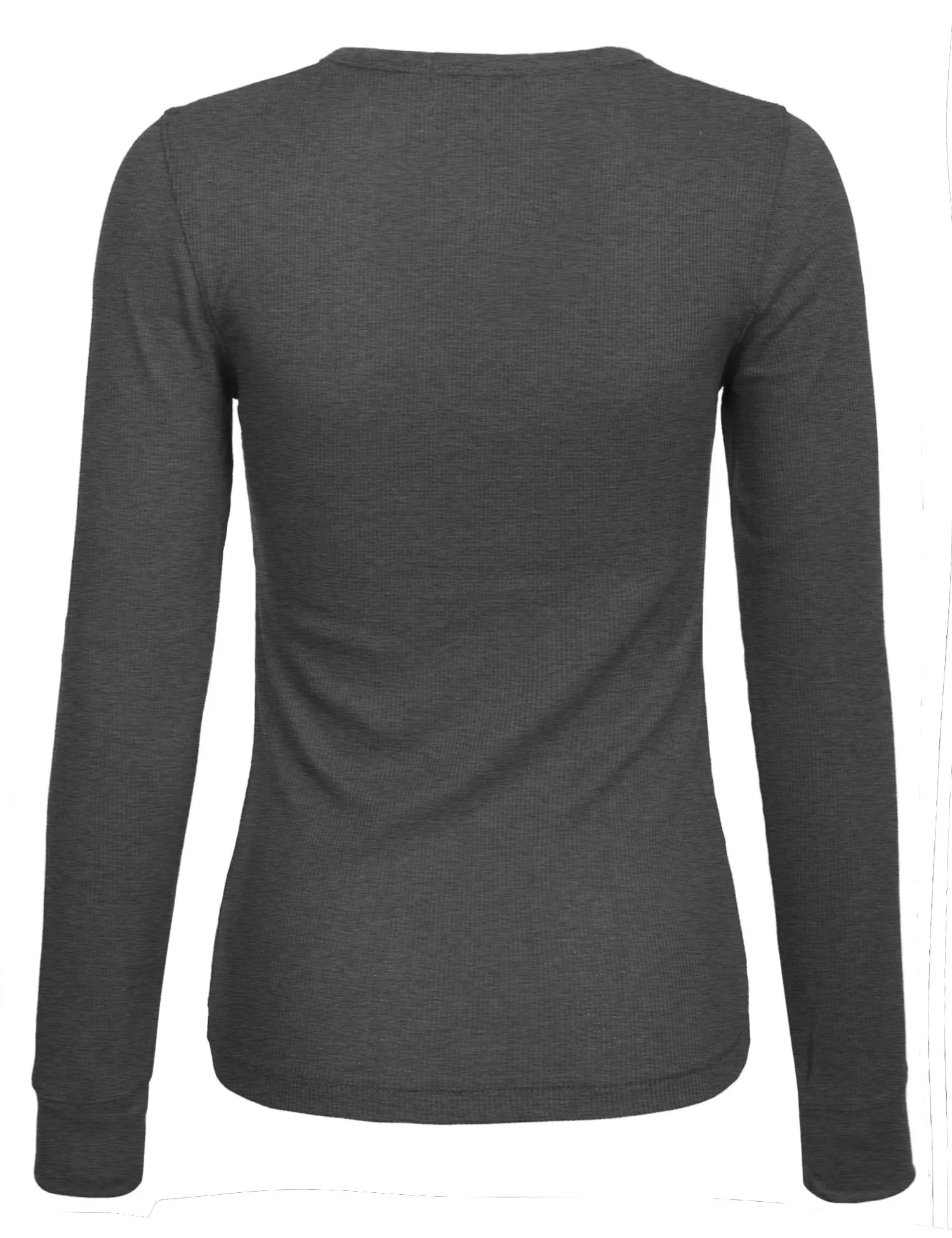 Womens Long sleeve Plain Basic Crew Neck Cotton Thermal T Shirt Top (S-3X)