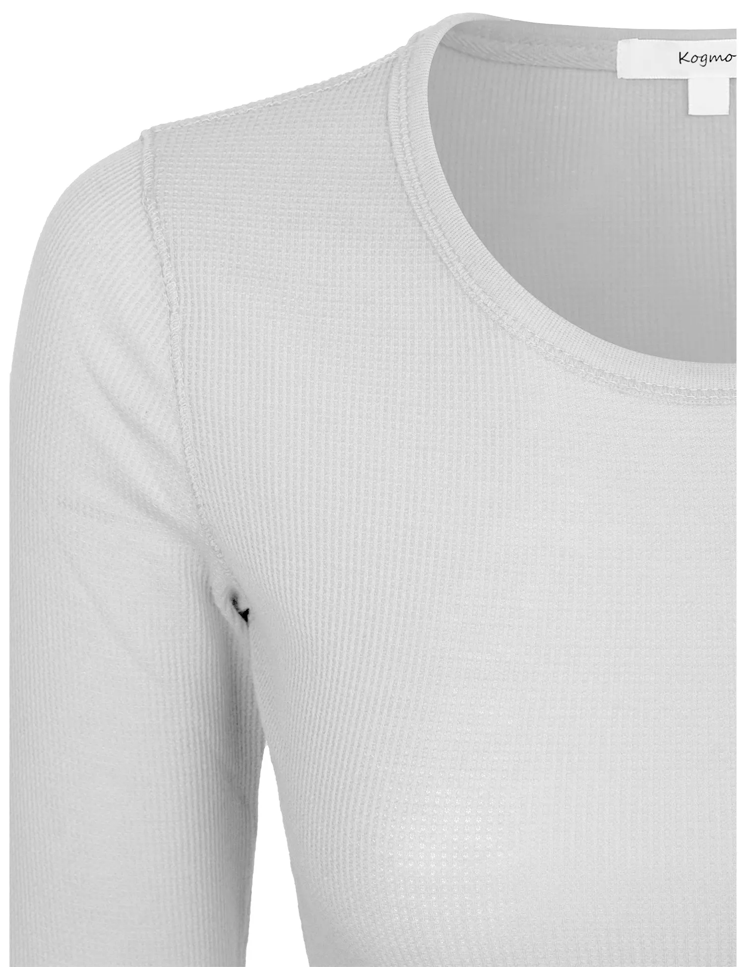 Womens Long sleeve Plain Basic Crew Neck Cotton Thermal T Shirt Top (S-3X)