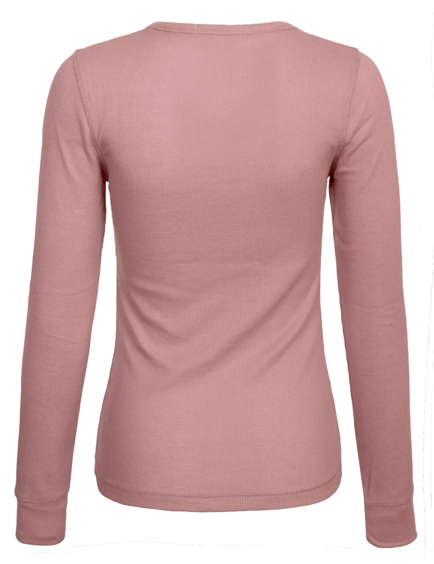 Womens Long sleeve Plain Basic Crew Neck Cotton Thermal T Shirt Top (S-3X)