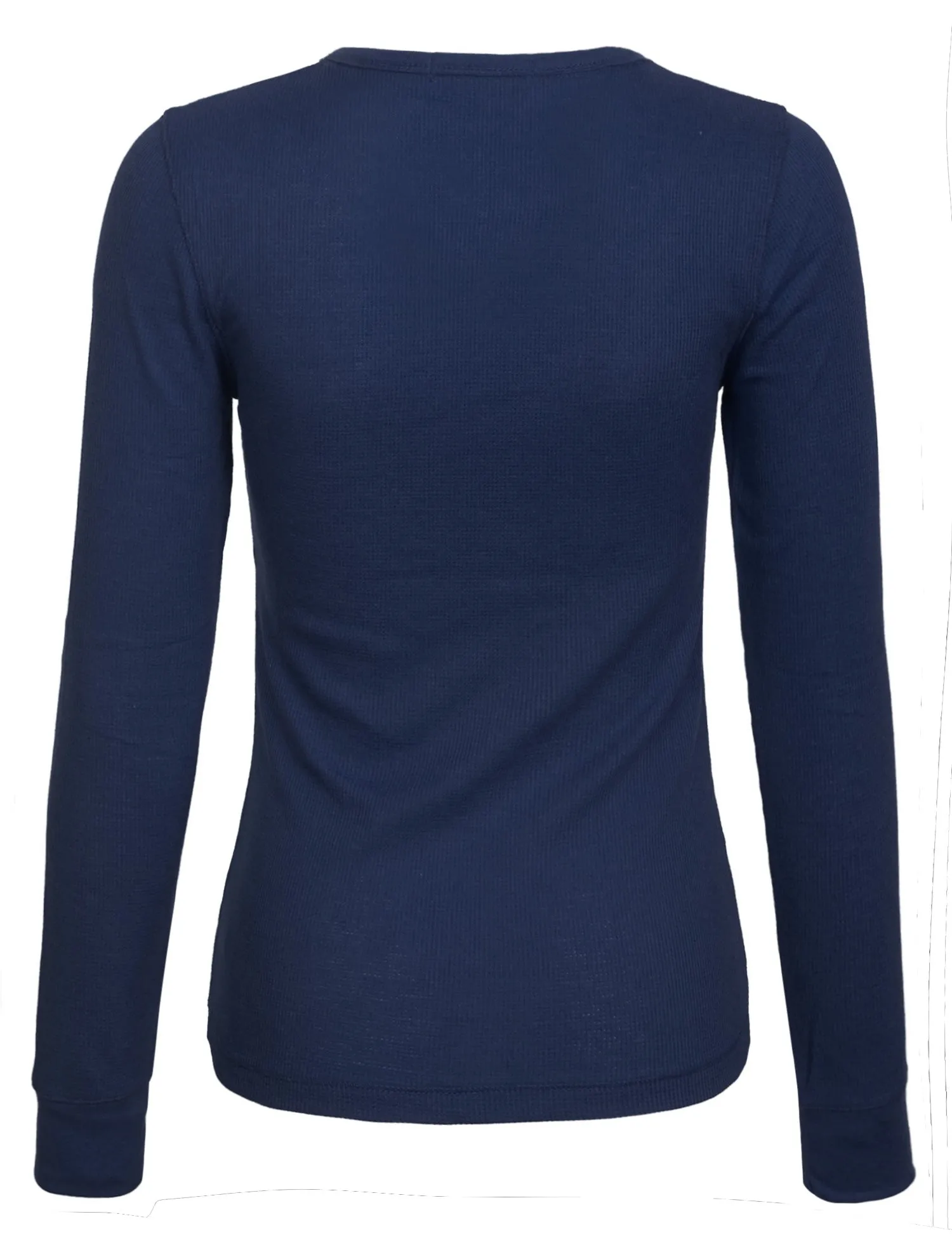 Womens Long sleeve Plain Basic Crew Neck Cotton Thermal T Shirt Top (S-3X)