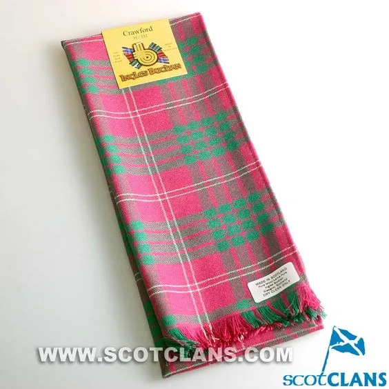 Wool Scarf in Crawford Ancient Tartan