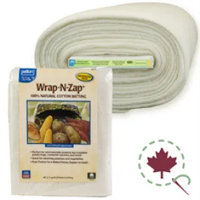 Wrap-N-Zap® 100 % Natural Cotton Batting - 22" Wide - Priced Per Meter