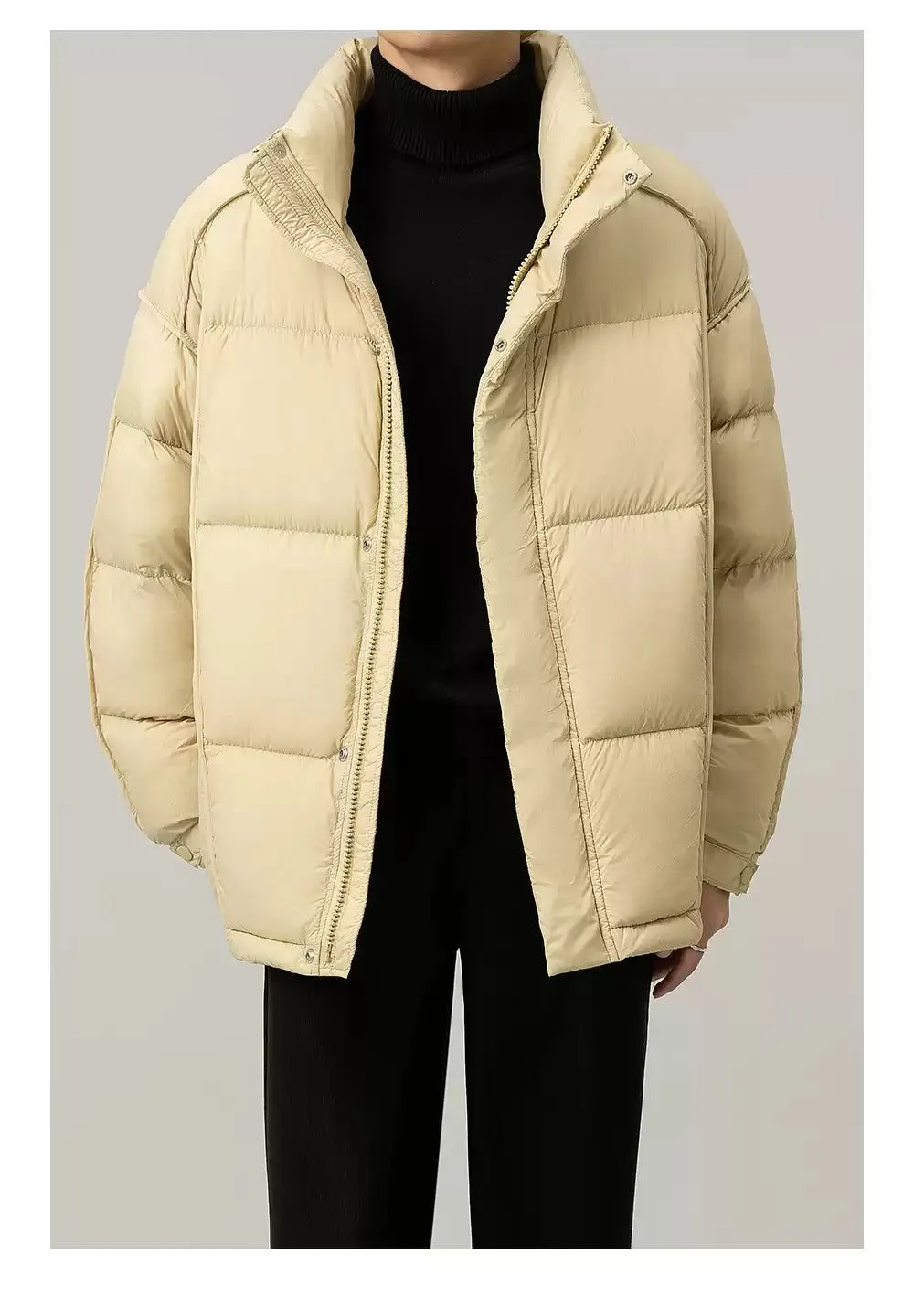 Zhou Quilted Stand Collar Down Jacket