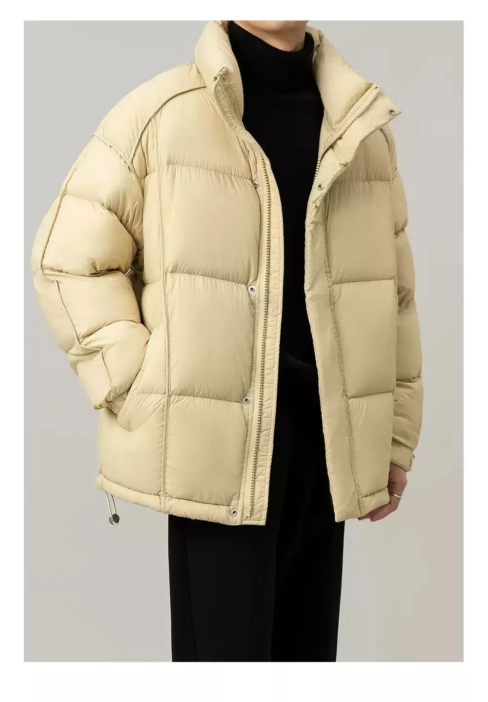 Zhou Quilted Stand Collar Down Jacket