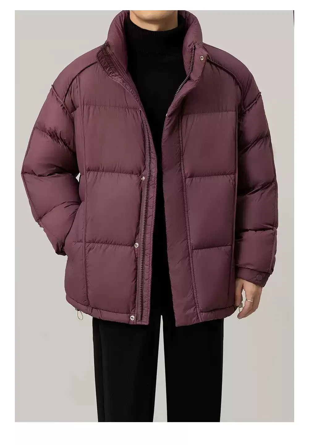 Zhou Quilted Stand Collar Down Jacket