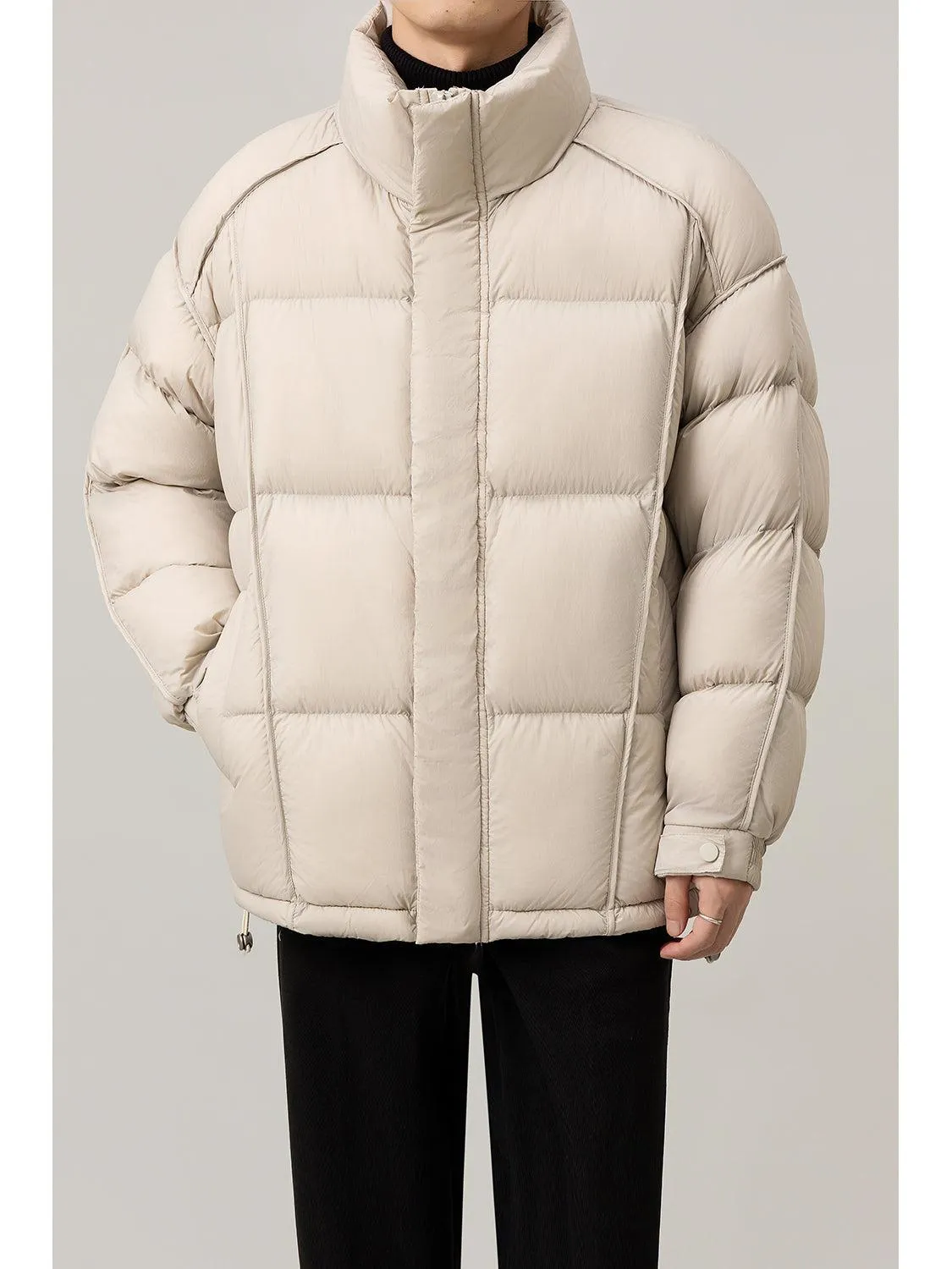 Zhou Quilted Stand Collar Down Jacket