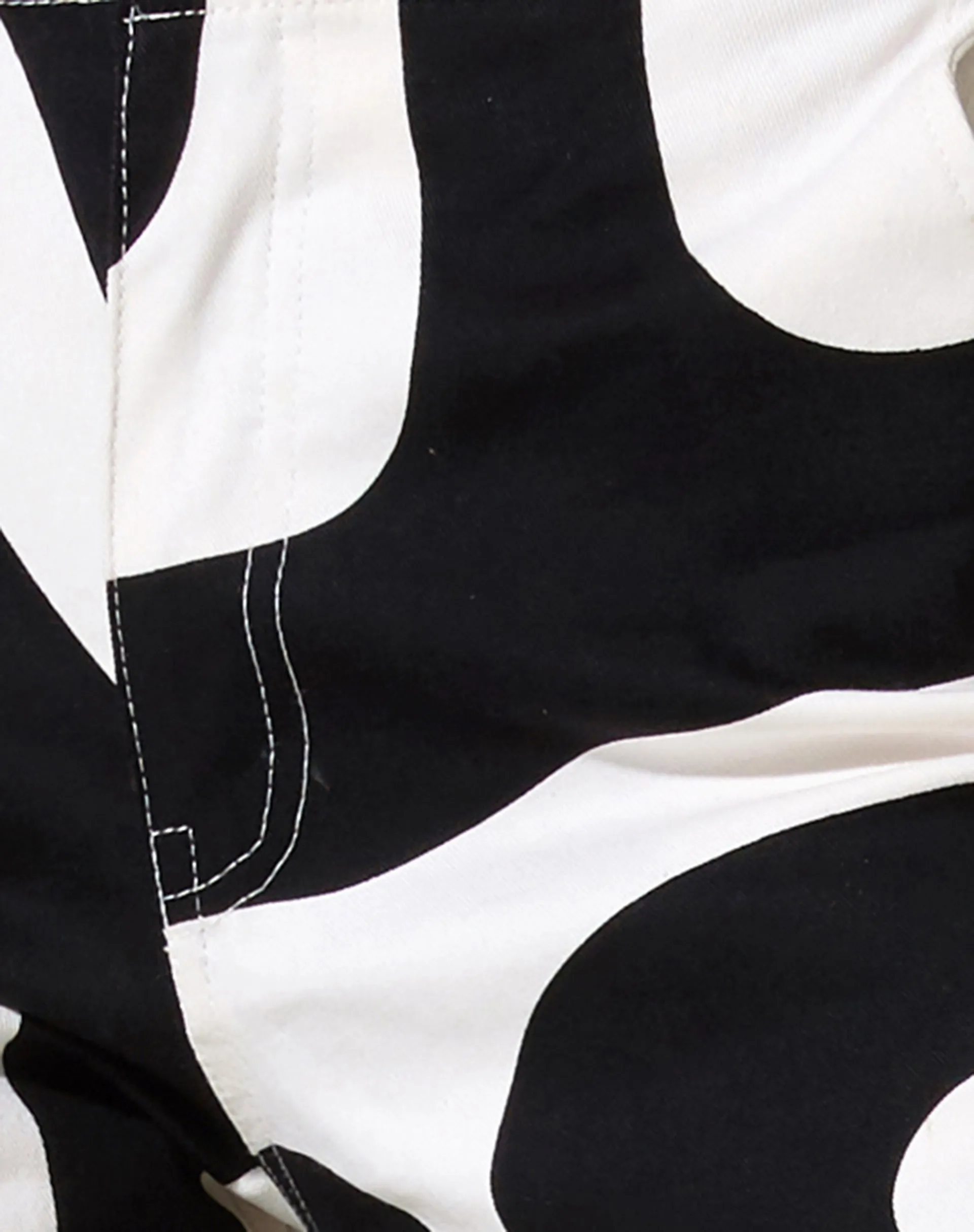 Zoetry Trouser in Optic Swirl Black and White