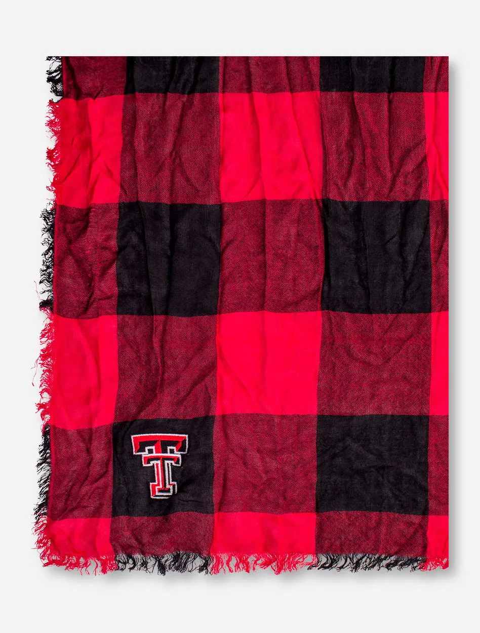 ZooZatz Texas Tech Buffalo Check Scarf